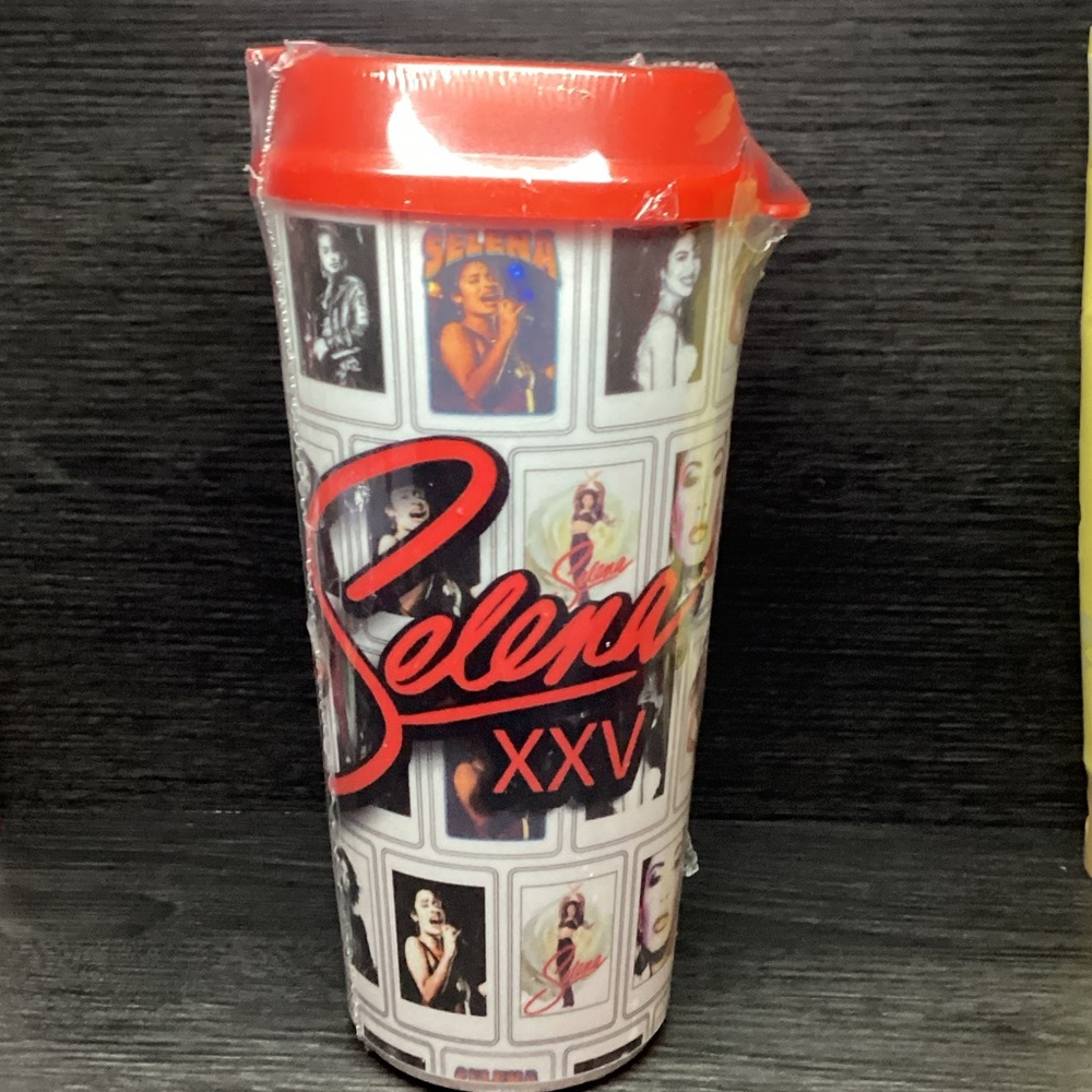 Selena XXV Red and White Tumbler